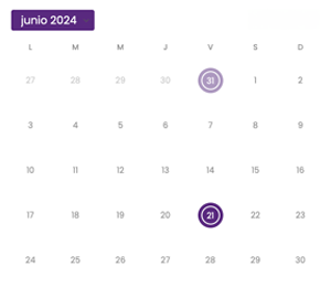 Ver el calendario de eventos