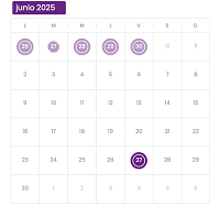 Ver el calendario de eventos