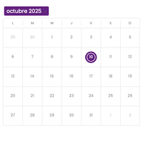 Ver el calendario de eventos