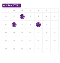 Ver el calendario de eventos
