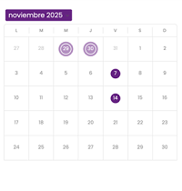 Ver el calendario de eventos