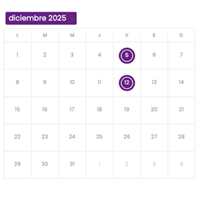 Ver el calendario de eventos