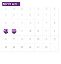 Ver el calendario de eventos